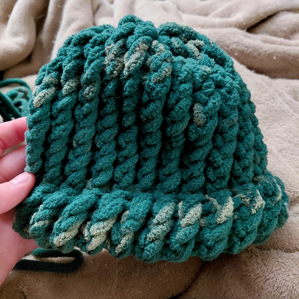 Baby Green Spiral Beanie